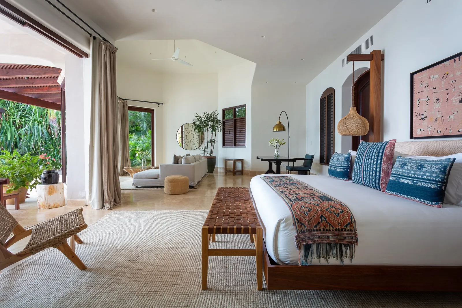 Master Suite 1: the king bed and the living area