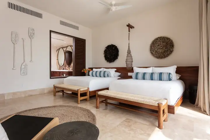 Ocean View Suite 3: the two queen beds